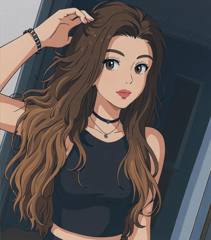 Attitude cartoon girl dp for instagram black 1