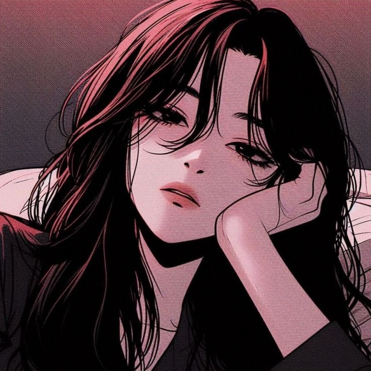 Attitude cartoon girl dp for instagram black 2