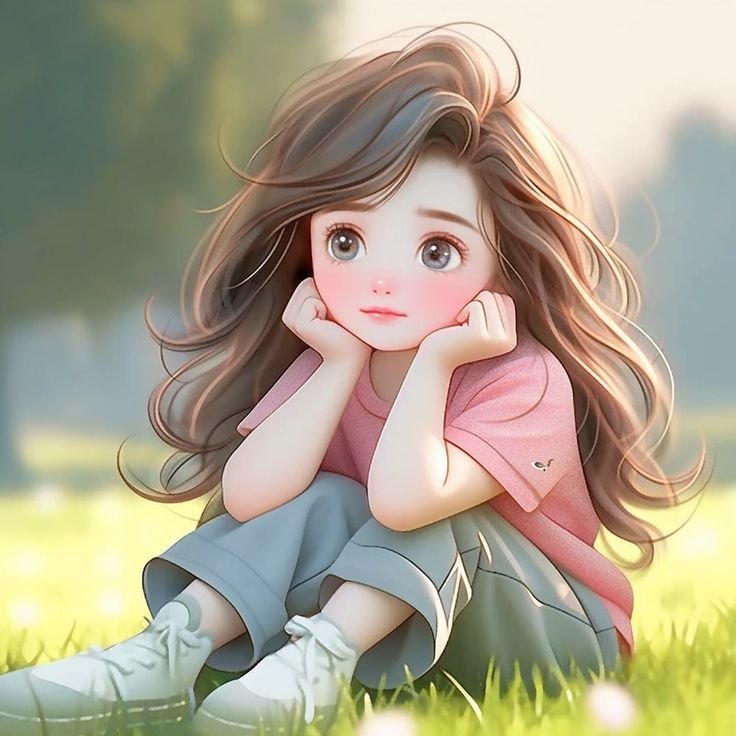 Cute cartoon girl dp