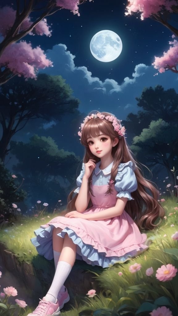 Cute cartoon girl dp 1