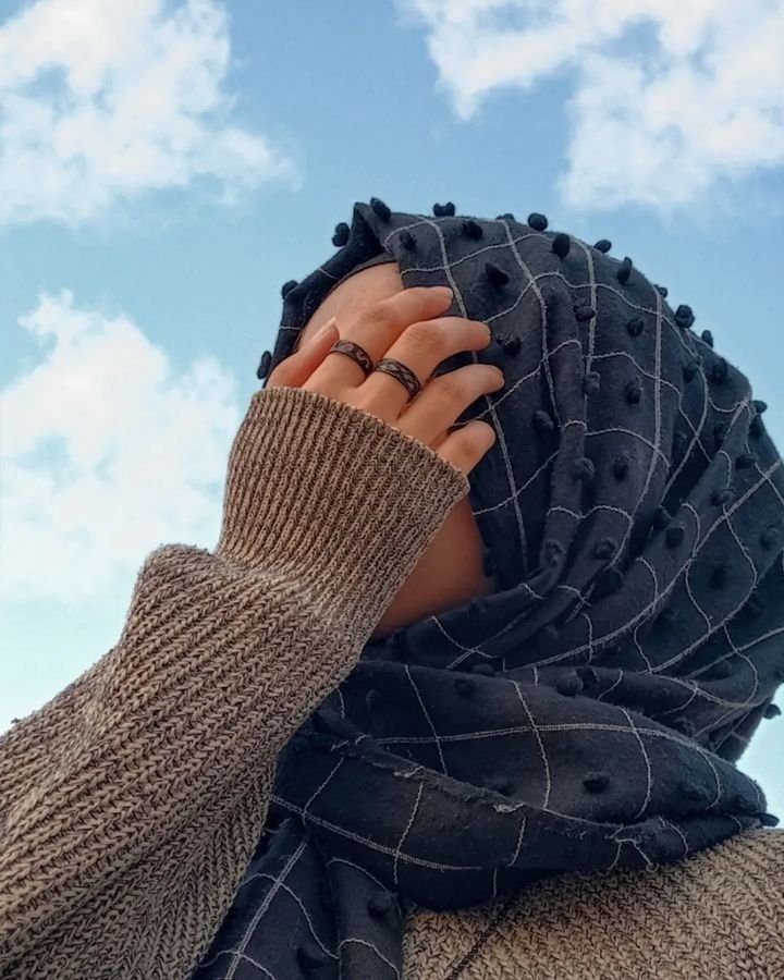 Hijab girl photo cartoon (1)