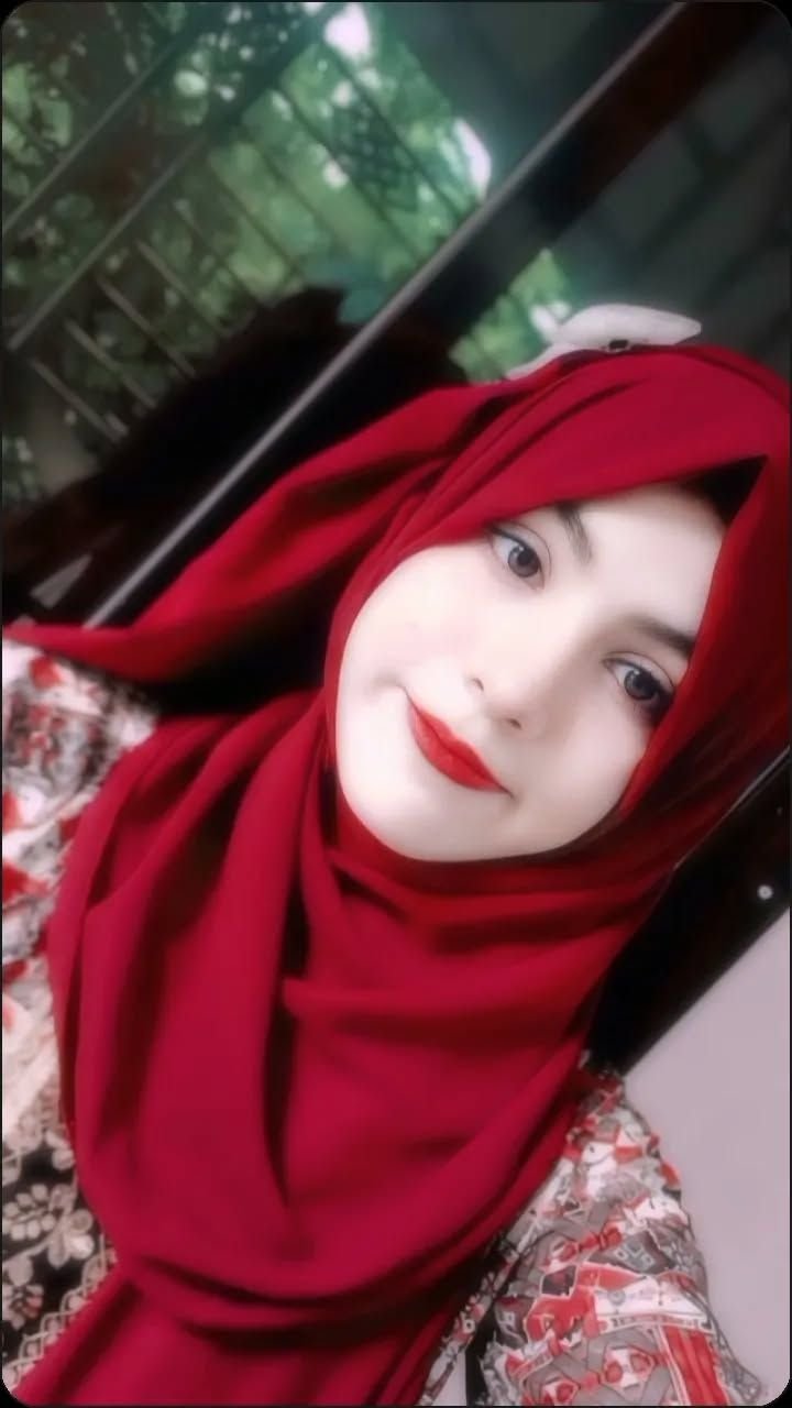 Hijab girl photo cartoon