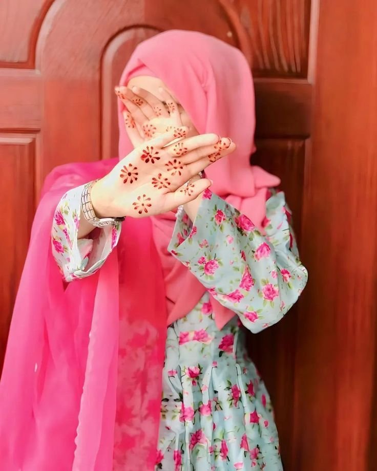 Hijab girl photo cartoon 1 (1)