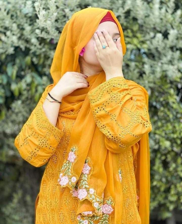 Hijab girl photo hidden face 1
