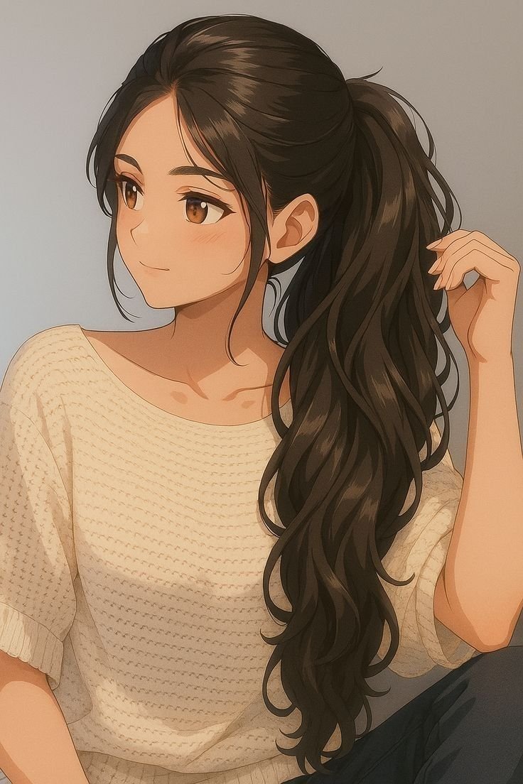 Killer attitude cute cartoon girl