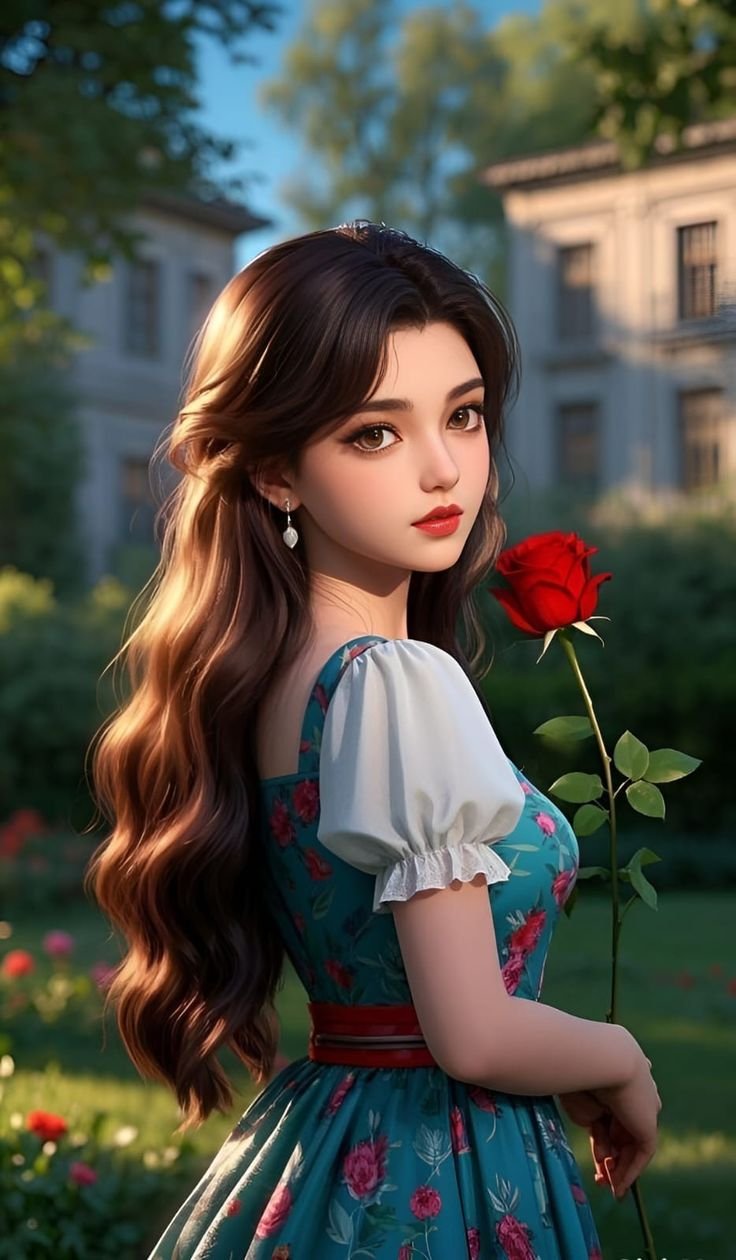 Simple Cartoon girl Dp