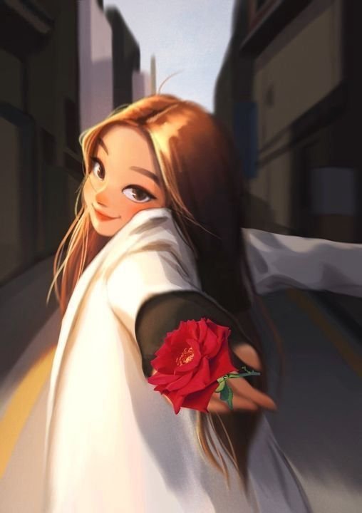 Simple Cartoon girl Dp 1