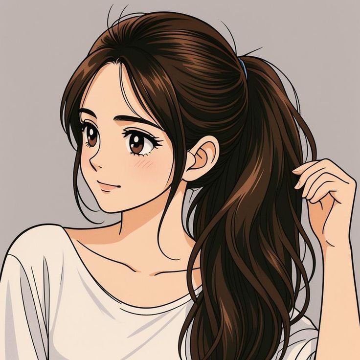 Simple Cartoon girl Dp 2