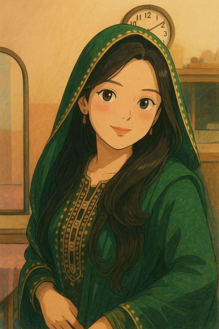 Stylish Cartoon girl dp hidden face 2