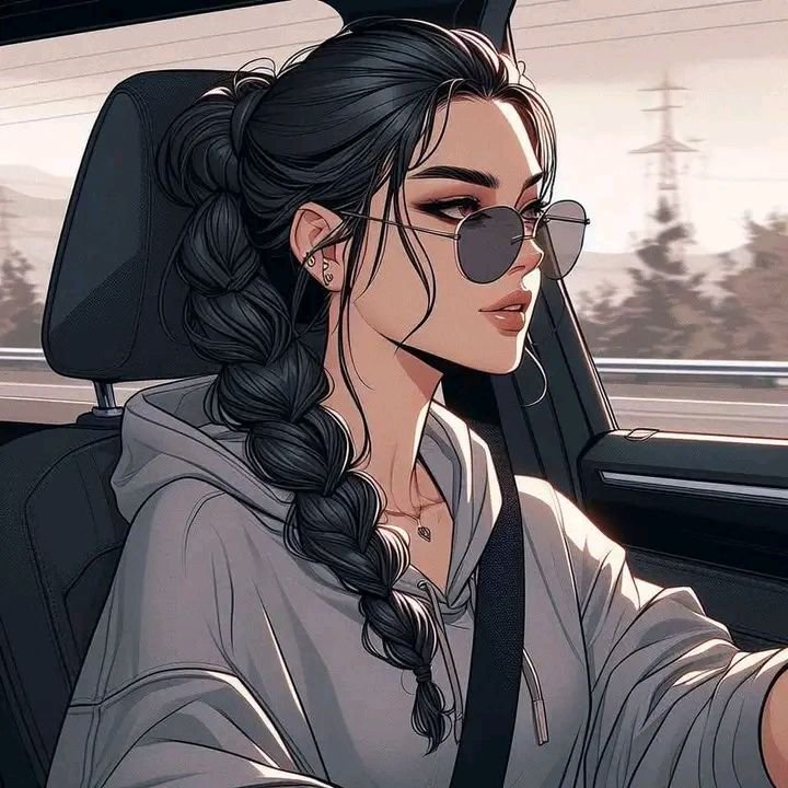 Stylish cartoon girl dp for whatsapp 1